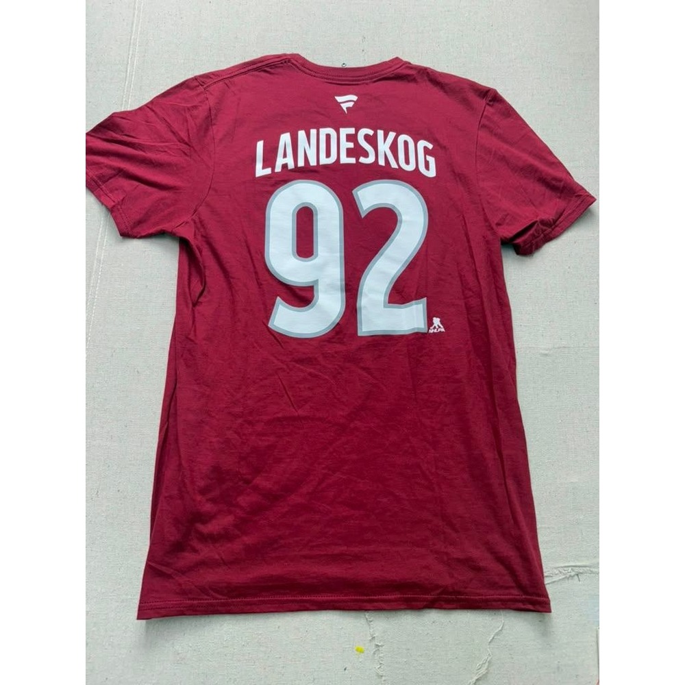 Fanatics Colorado Avalanche Landeskog 92 Shirt Burgundy Medium Excellent